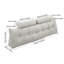 Cotton Grey Rectangular Backrest Back Cushion-1920322