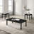 3-Piece Marble Top Coffee Table Set: Modern Rectangular Centre Table with 2 Matching End Tables, Sturdy Solid Wood Legs for Living Room, Apartment, Small Spaces-1330661396