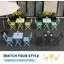 Ensemble bistro 3 pièces pour patio, mobilier d'extérieur pliable avec structure en acier de qualité supérieure, ensemble de chaises de jardin et de balcon portatives, jaune-1592092964