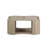 Mong Weathered Beige Wood Abstract Coffee Table with Hidden Casters by "Ivy Bronx"