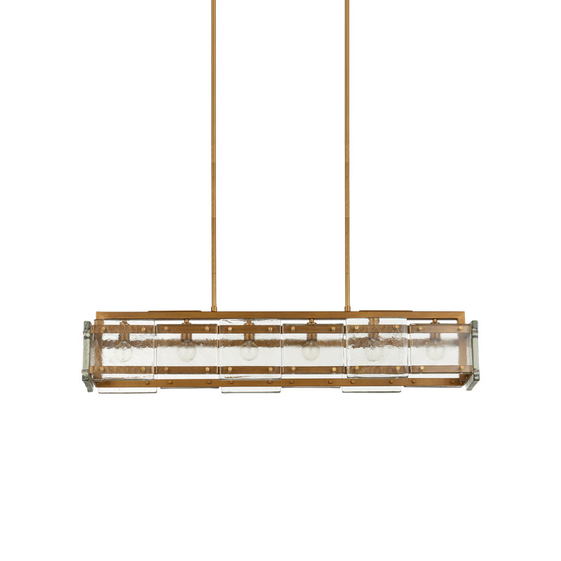 Luminaire suspendu linéaire à 6 lumières pour îlot de cuisine Countervail