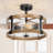 Kinman Glass Semi Flush Mount