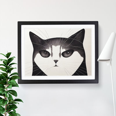 Cat Illustration Vol.3 Abstract - Framed Print