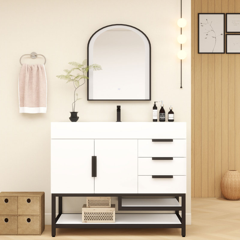 Ensemble de meuble-lavabo simple l 42 po, Blanc