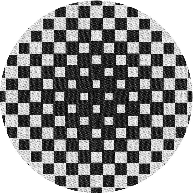 Geometric Indoor Rug, Round 6'