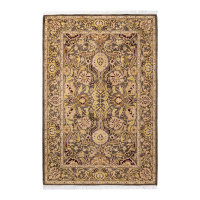 Classic One-of-a-Kind 4'2" X 6'1" Hand Knotted Area Rug