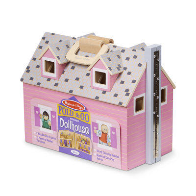 14 Piece Fold and Go Mini Dollhouse