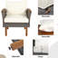 9 meubles de patio - Canapé modulaire d'extérieur avec pieds en bois, coussins lavables, collection Beige Color, Bloom
