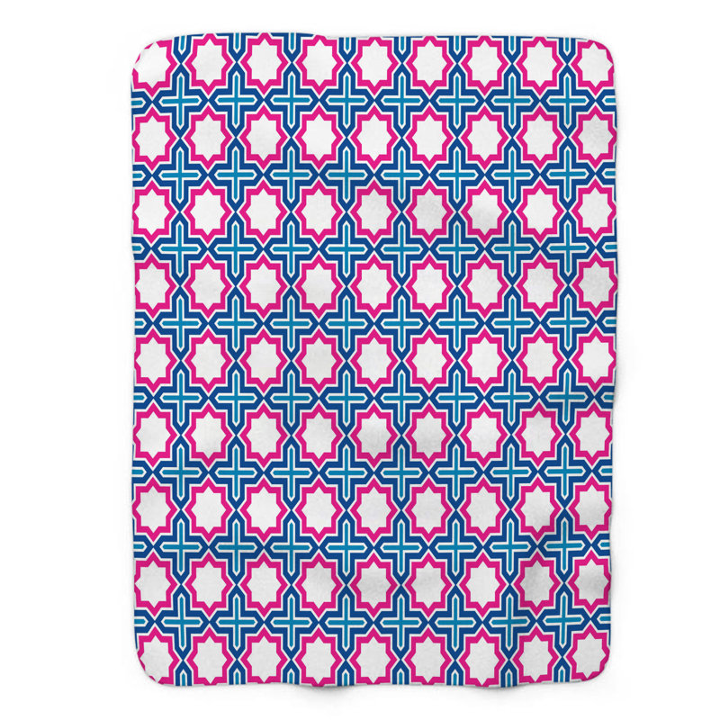 Rose rose - couverture sherpa de qualité supérieure 1 pièce, Grand lit