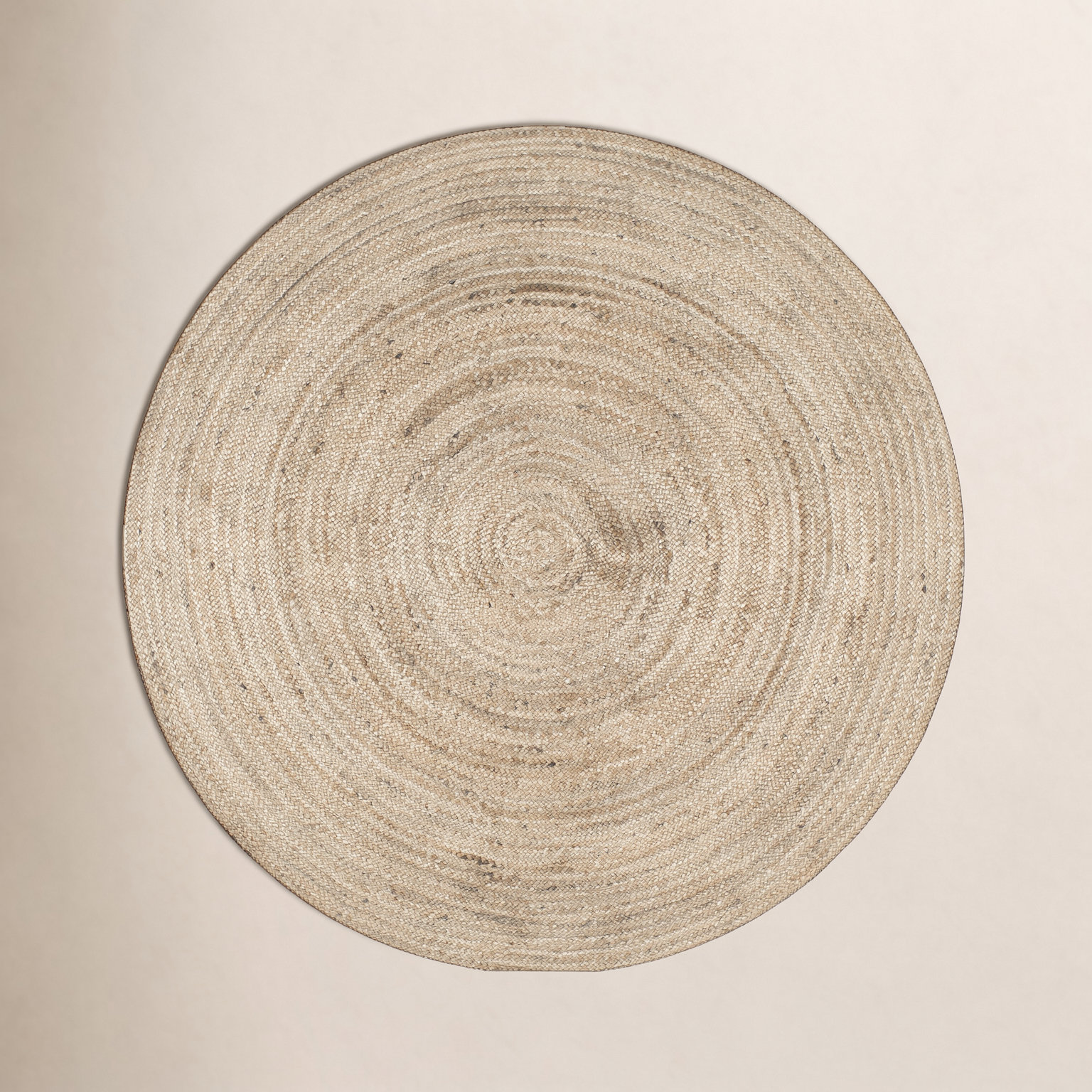 Natural Hand-Woven Jute Rug, Round 8'