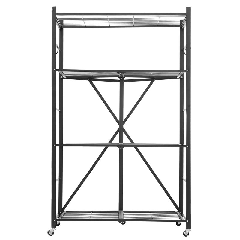 Tablette de rangement pliante avec roulettes