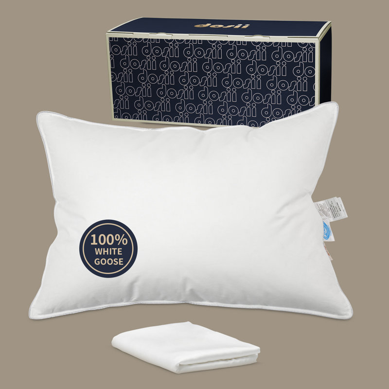 Oreiller de soutien en duvet d'oie Eberharda, Oreiller grand