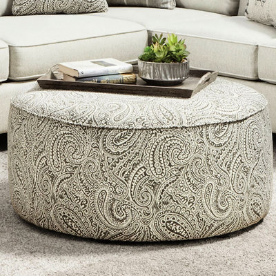Revêtement rond de style transitionnel, multicolore en chenille et motif cachemire, garniture de passepoil, largeur de 39 pouces - cordon de finition au design idéal pour un usage domestique