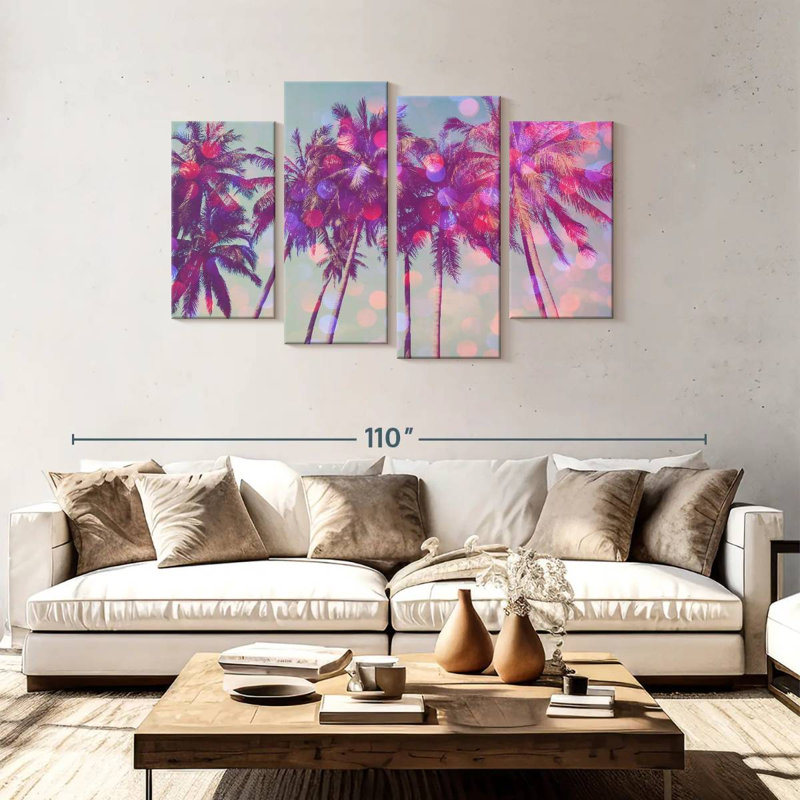 Tropical Paradise Palm Trees, 48" H x 75" W