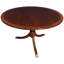 48" Round Banded Mahogany Table