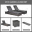 Gulfam 195cm Long Reclining Double Chaise with Cushions and Table