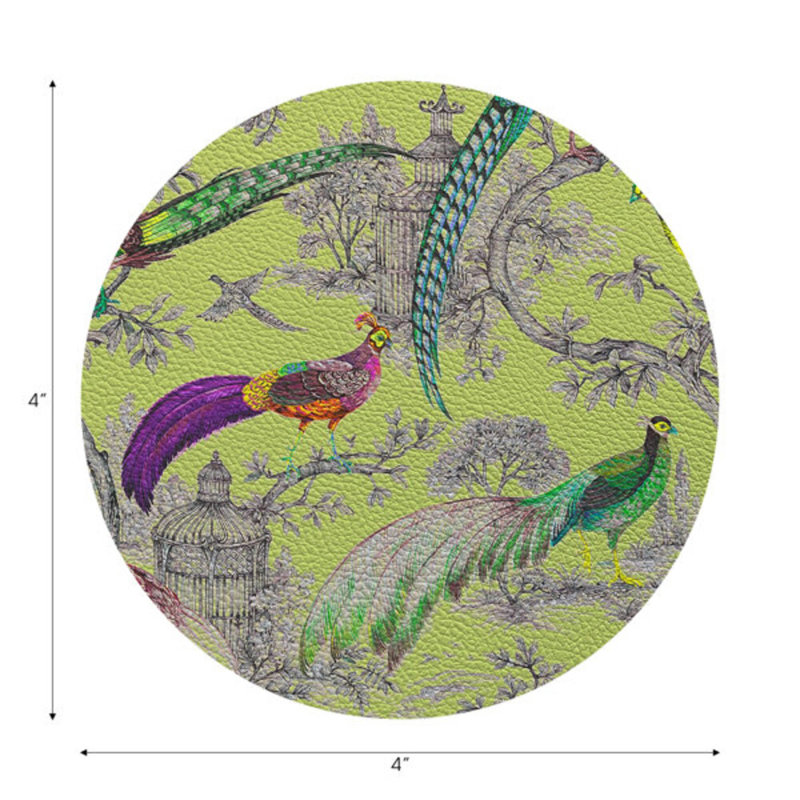 Sous-verres ronds en cuir Pheasant, Saint-Germain