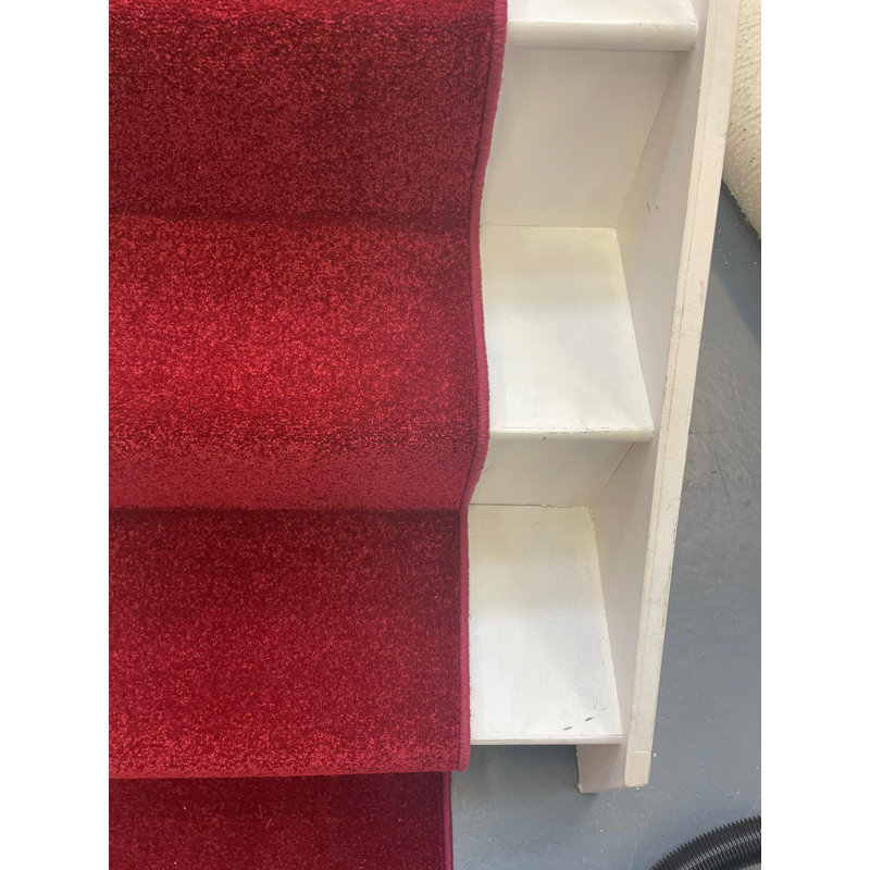Royal Red Carpet Stair Runner With Whipped Edge and Stain Resistant