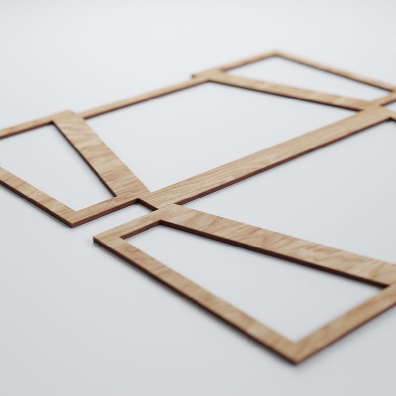 Panneaux muraux en bois Greeley, Chêne rouge, H 23 3/8 po x l 23 3/8 po x P 3/8 po