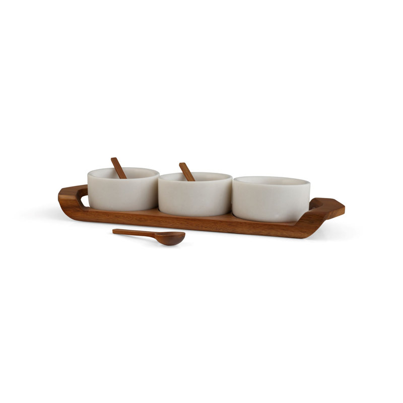 Nambe Chevron Condiment Tray