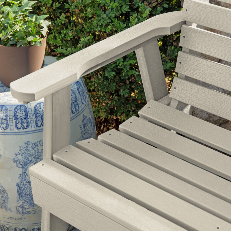 Banc de jardin en plastique Midwest, H 35 po x l 64 po x P 25 po, Blanchir