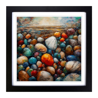 Pebbles Expressionism - Framed Print