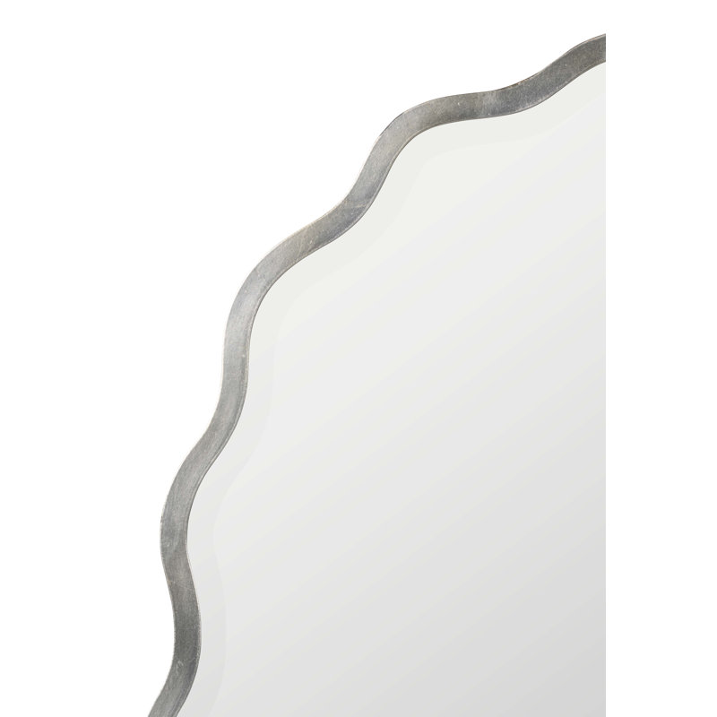 Serafina Scalloped Wall Mirror, Silver