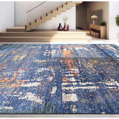 Tapis rectangulaire noué à la main