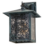 Seneca Lotus Leaf And Dragonfly 1 - Light Outdoor Wall Lantern