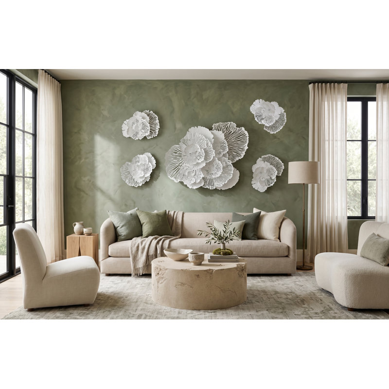 Flower Wall Décor, White