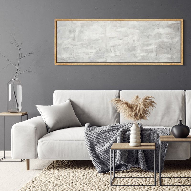 Abstract Pastel Lines " Minimalist White Abstract Patterns Retro Hanging Extra Large Artwork Pictures (Not Textured) "