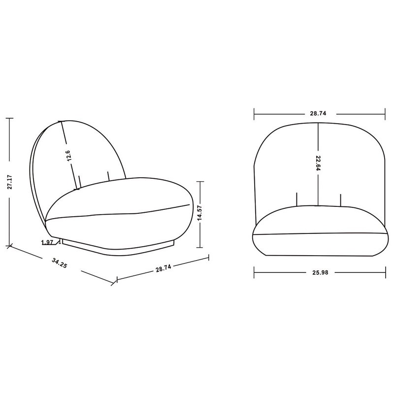 Fauteuil d'appoint Edina