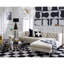 Wool Checkered Area Rug in Black/White-467517826