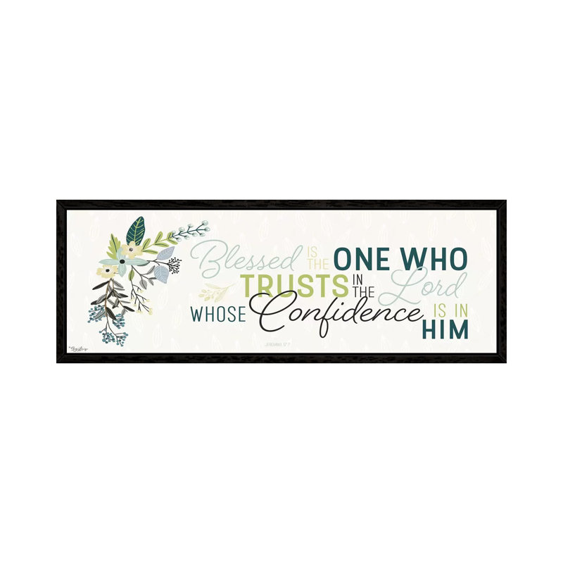 Blessed One by Gigi Louise - Panoramic Print on Canvas, 40.64cm H x 121.92cm W x 3.81cm D, Black Framed