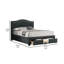 Lit plateforme tapissier avec rangement Gearlene-88632667