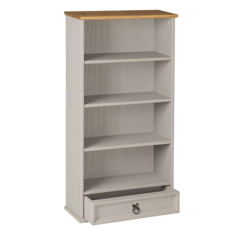 Halles 103cm H x 52cm W Solid Wood Standard Bookcase