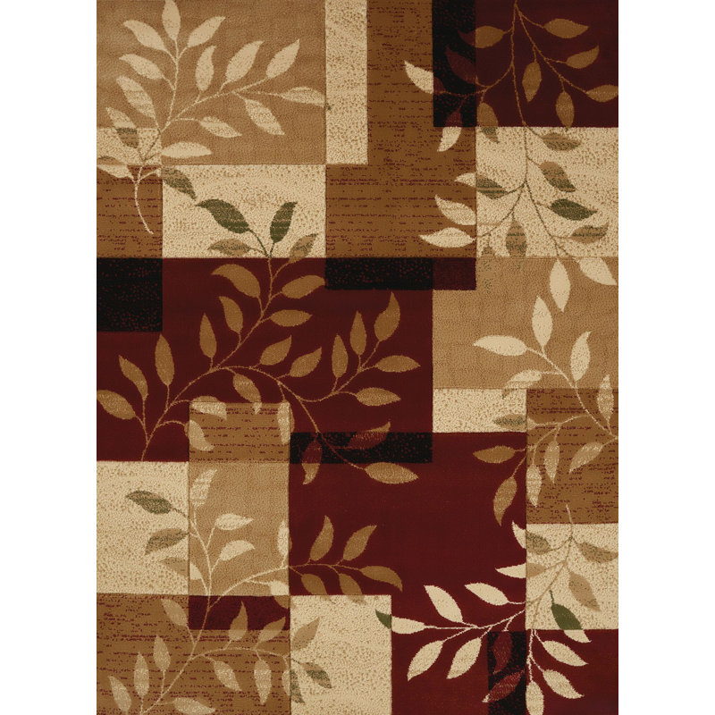 Tapis bordeaux Ponca, Rectangle 5 pi 3 po x 7 pi 2 po