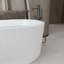 Baignoire autoportante autoportante linéaire en acrylique 59 po 59 po, acrylique blanc brillant, bonde escamotable en chrome, certifié Cupc
