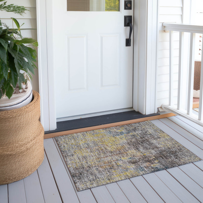Fargo Washable Abstract Indoor / Outdoor Rug, Rectangle 1'8" x 2'6"