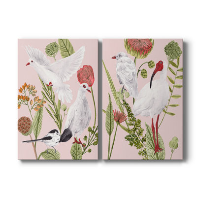 Oiseaux en mouvement I - Toile tendue avec châssis de qualité supérieure - Prêt à être accroché