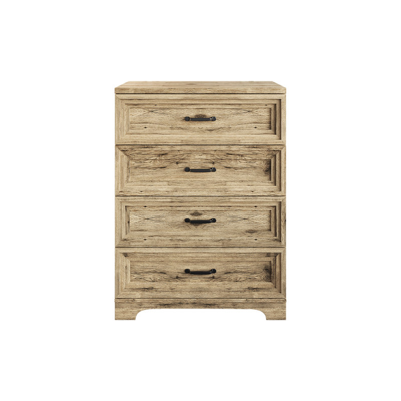 Commode 4 tiroirs, Chêne clair