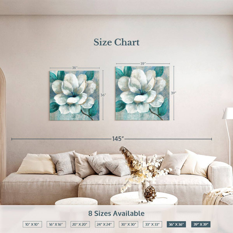 Harnais sarcelle Magnolia II, H 36 po x l 36 po