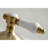 Kingston Brass Bel-Air Two-Handle 3-Hole Deck Mount Widespread Bathroom Faucet with Brass Pop-Up Drain