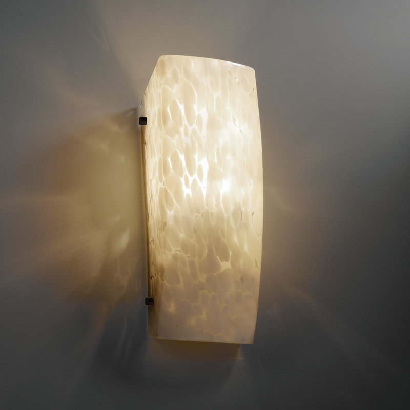 Applique murale rectangulaire 1 lumière Casson, Incandescente 100 W (non incluse), Bronze foncé, Mercurisé
