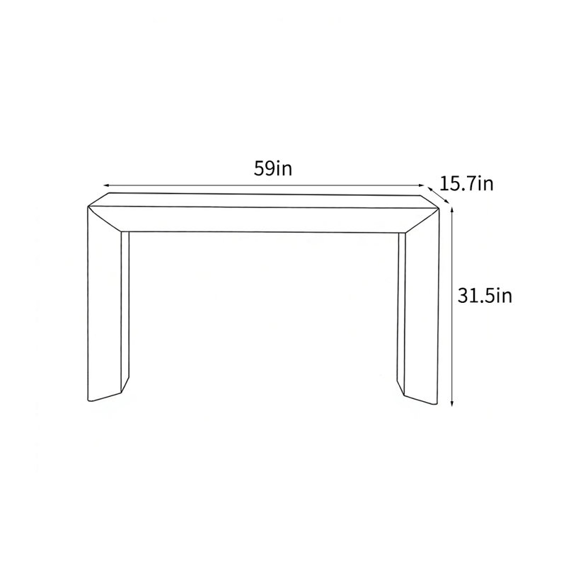 Console Wabi-sabi, 31.5" H x 59" W x 15.7" D