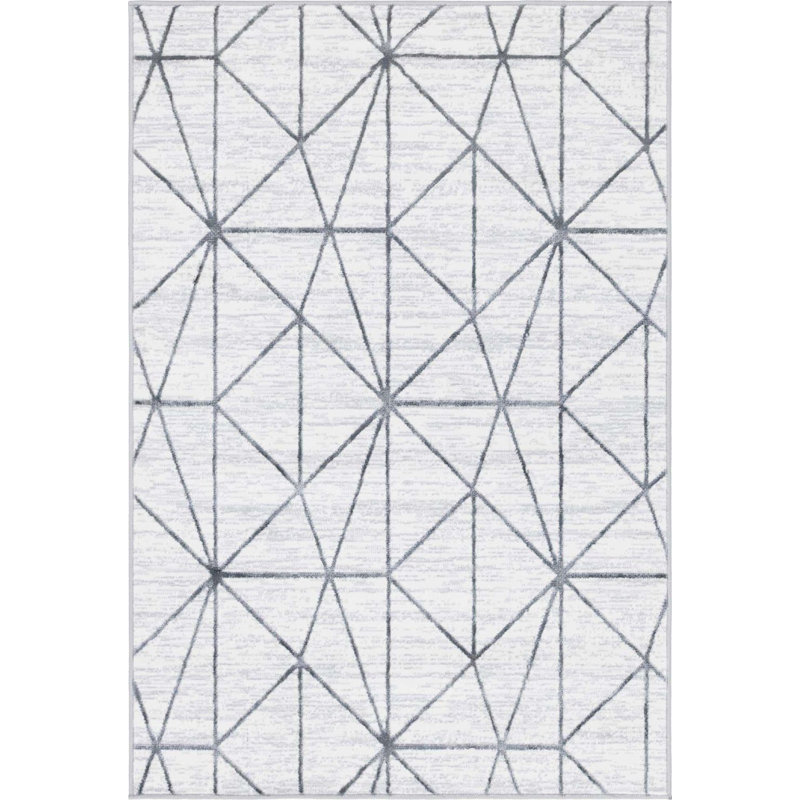Clidy Abstract Indoor Rug, Rectangle 4' x 6'