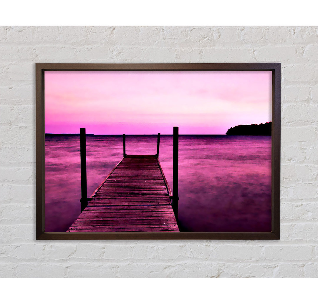 Pink Pier Paradise - Einzelner Bilderrahmen Kunstdrucke auf Leinwand