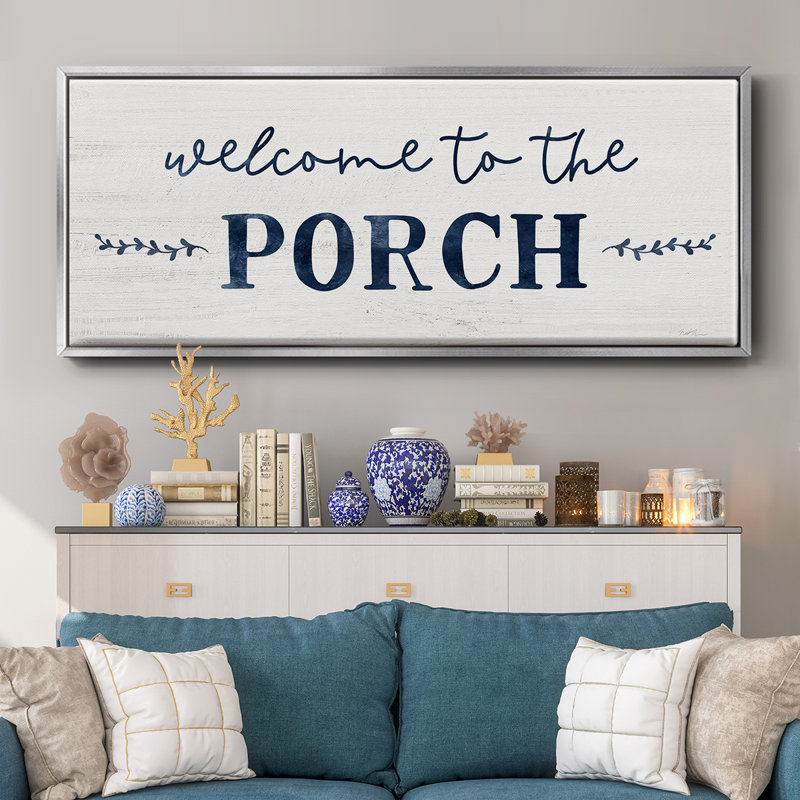 Welcome to the Porch - Toile encadrée, H 12 po x l 30 po