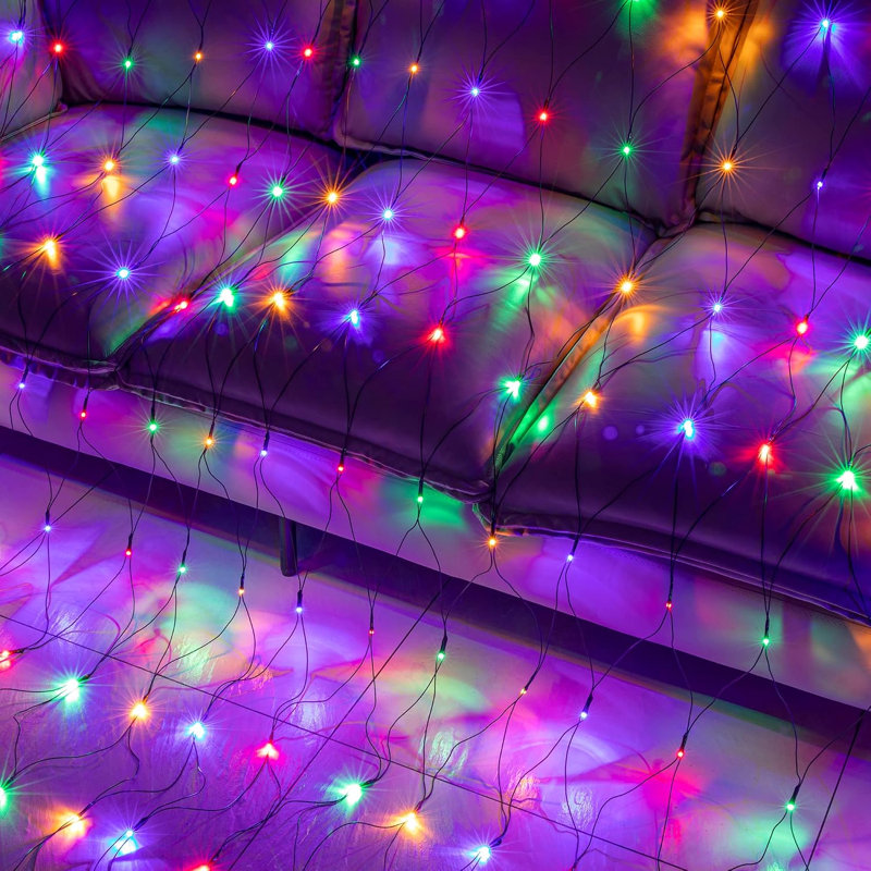 Christmas Net Lights 8 Light Modes for Outdoor Decor, Multicolor, 321" / 360