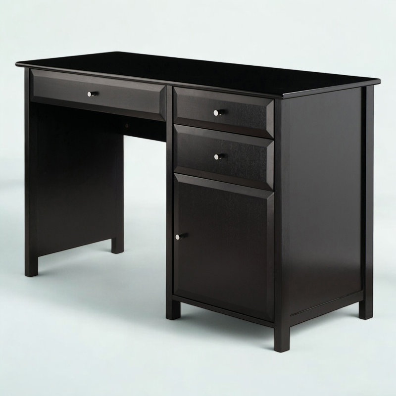 Bureau d'écriture Lyric, 30.73" H x 47.21" W x 20.20" D, Noir, noir, noir, noir